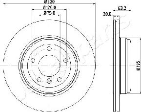 Japanparts DP-0121 - Гальмівний диск avtolavka.club