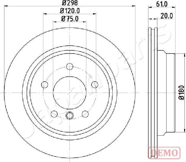 Japanparts DP-0122C - Гальмівний диск avtolavka.club