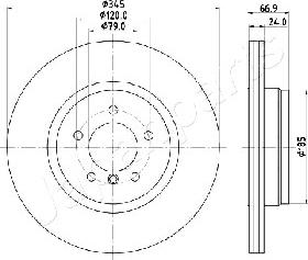 Japanparts DP-0122 - Гальмівний диск avtolavka.club