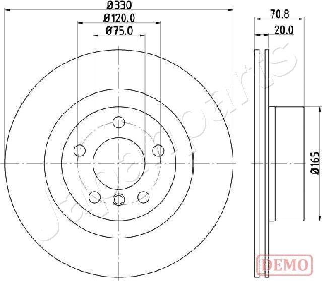 Japanparts DP-012C - Гальмівний диск avtolavka.club