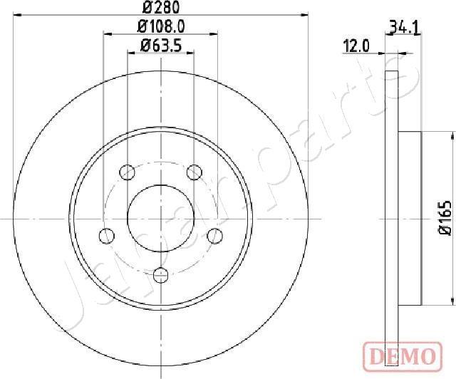 Japanparts DP-0309C - Гальмівний диск avtolavka.club