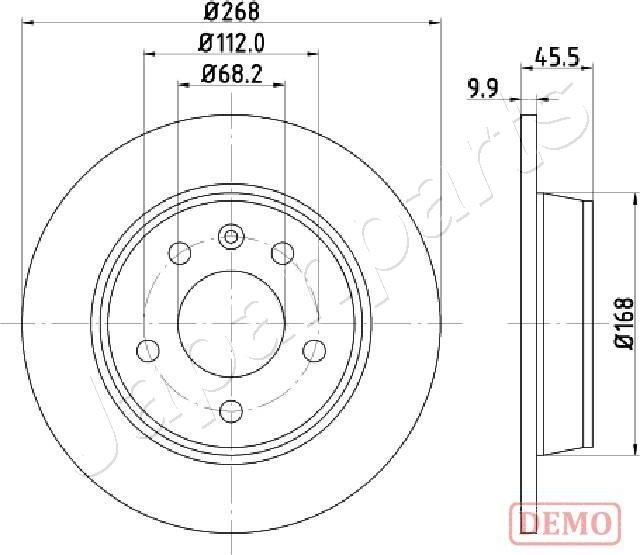 Japanparts DP-0306C - Гальмівний диск avtolavka.club