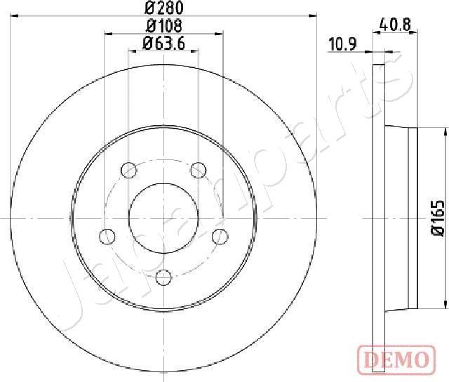 Japanparts DP-0301C - Гальмівний диск avtolavka.club