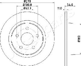 Japanparts DP-0311 - Гальмівний диск avtolavka.club