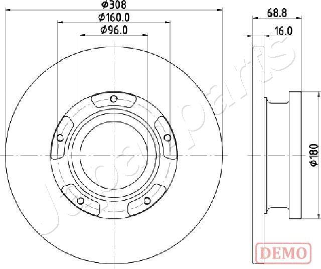 Japanparts DP-0312C - Гальмівний диск avtolavka.club