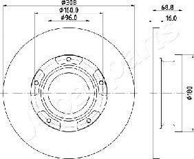 Japanparts DP-0312 - Гальмівний диск avtolavka.club