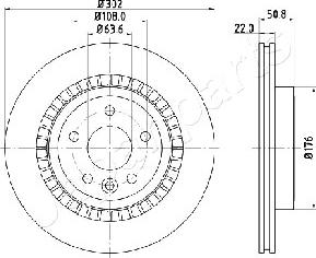 Japanparts DP-0325 - Гальмівний диск avtolavka.club