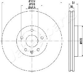 Japanparts DP-0323 - Гальмівний диск avtolavka.club