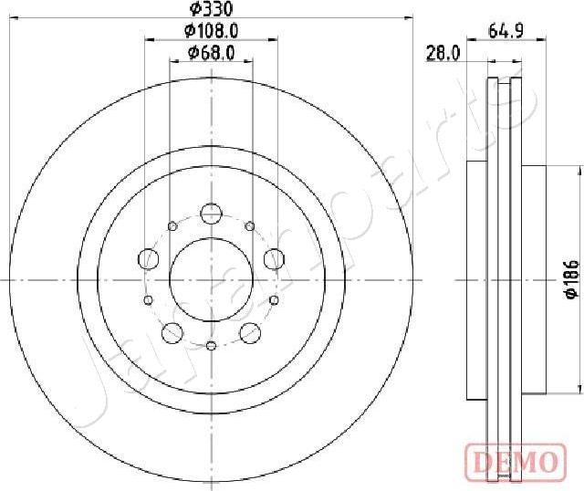 Japanparts DP-0322C - Гальмівний диск avtolavka.club