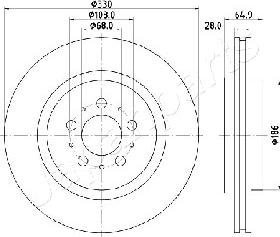 Japanparts DP-0322 - Гальмівний диск avtolavka.club