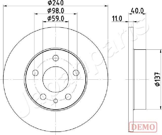 Japanparts DP-0209C - Гальмівний диск avtolavka.club