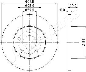 Japanparts DP-0209 - Гальмівний диск avtolavka.club