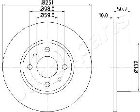 Japanparts DP-0206 - Гальмівний диск avtolavka.club