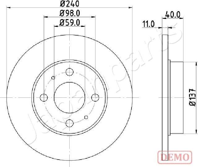 Japanparts DP-0200C - Гальмівний диск avtolavka.club