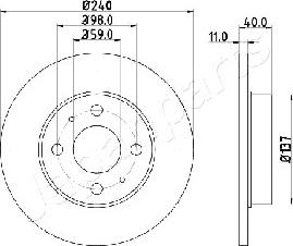 Japanparts DP-0200 - Гальмівний диск avtolavka.club