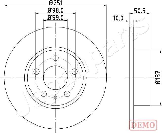 Japanparts DP-0202C - Гальмівний диск avtolavka.club