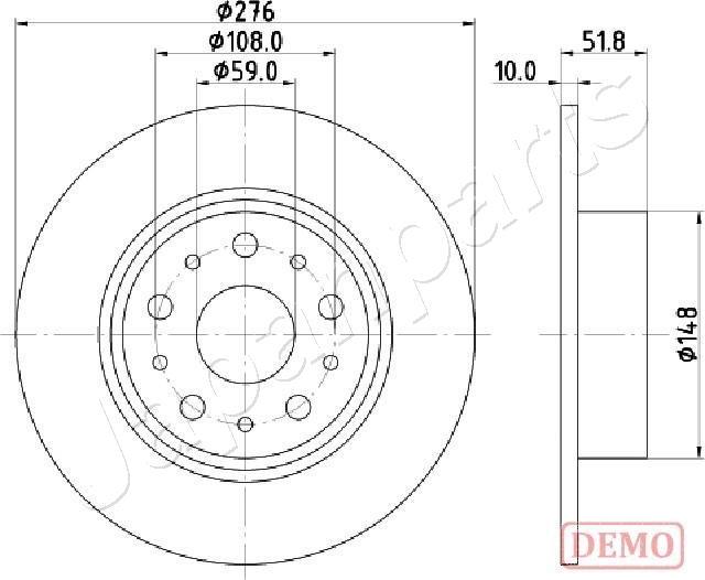 Japanparts DP-0207C - Гальмівний диск avtolavka.club