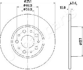 Japanparts DP-0211 - Гальмівний диск avtolavka.club