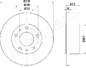 Japanparts DP-0223 - Гальмівний диск avtolavka.club