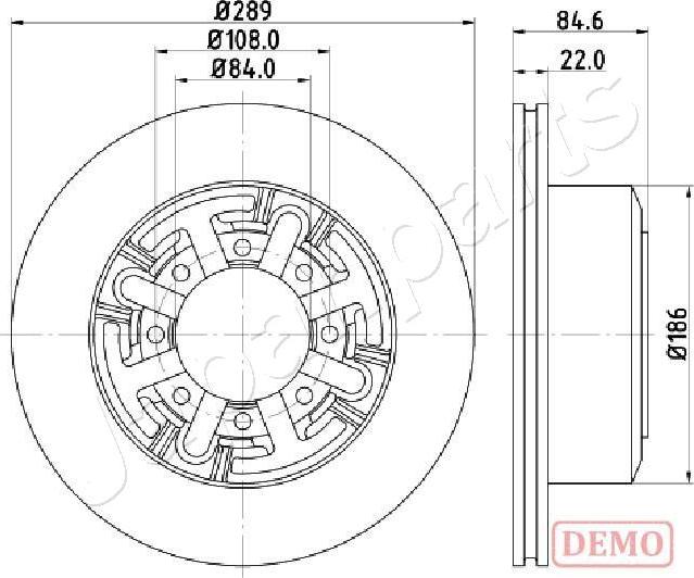 Japanparts DP-0222C - Гальмівний диск avtolavka.club