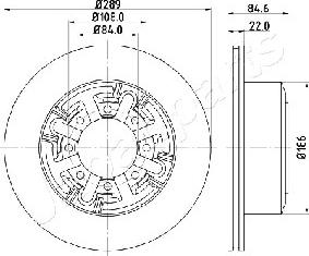 Japanparts DP-0222 - Гальмівний диск avtolavka.club