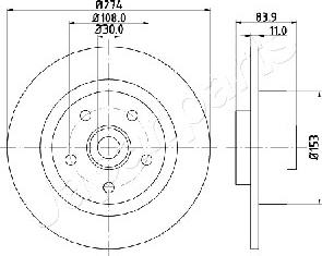 Japanparts DP-0704 - Гальмівний диск avtolavka.club