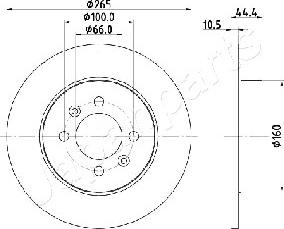 Japanparts DP-0708 - Гальмівний диск avtolavka.club