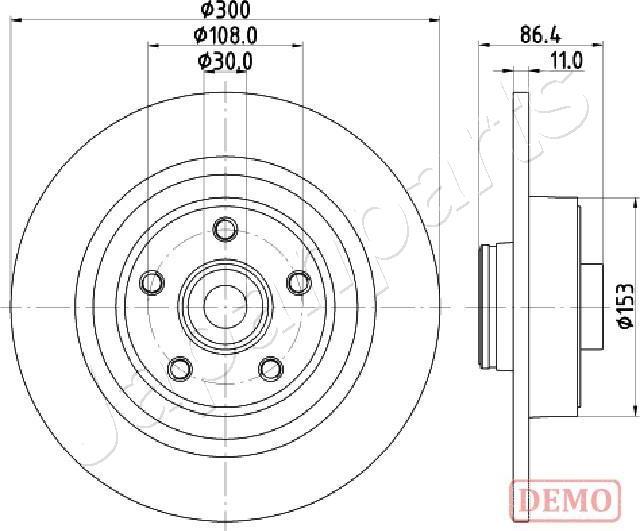 Japanparts DP-0702C - Гальмівний диск avtolavka.club