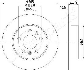 Japanparts DP-0707 - Гальмівний диск avtolavka.club