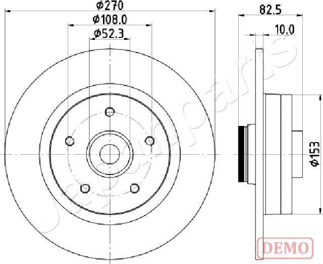 Japanparts DP-0710C - Гальмівний диск avtolavka.club