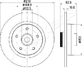 Japanparts DP-0710 - Гальмівний диск avtolavka.club