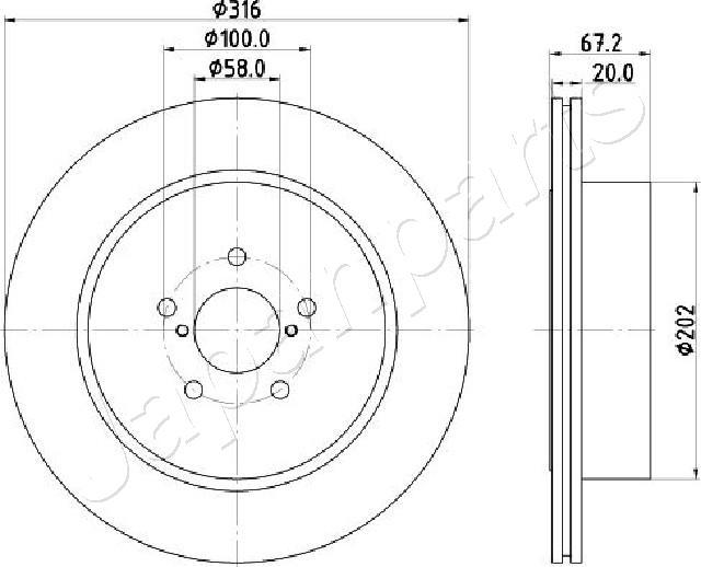 Japanparts DP-714C - Гальмівний диск avtolavka.club