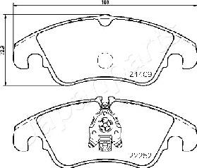 Japanparts PA-0916AF - Гальмівні колодки, дискові гальма avtolavka.club