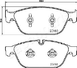 Japanparts PA-0930AF - Гальмівні колодки, дискові гальма avtolavka.club