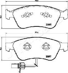 Japanparts PA-0923AF - Гальмівні колодки, дискові гальма avtolavka.club