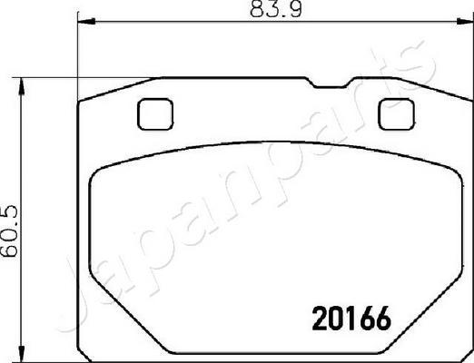 Japanparts PA-044AF - Гальмівні колодки, дискові гальма avtolavka.club