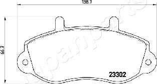 Japanparts PA-0408AF - Гальмівні колодки, дискові гальма avtolavka.club