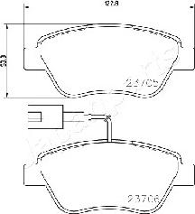 Japanparts PA-0624AF - Гальмівні колодки, дискові гальма avtolavka.club