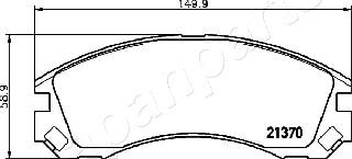 Japanparts PA-0623AF - Гальмівні колодки, дискові гальма avtolavka.club