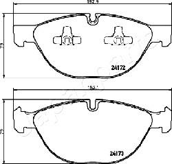 Japanparts PA-0134AF - Гальмівні колодки, дискові гальма avtolavka.club