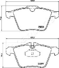 Japanparts PA-0346AF - Гальмівні колодки, дискові гальма avtolavka.club