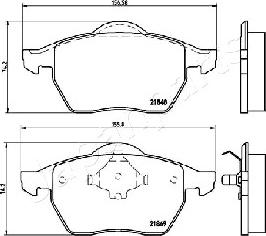 Japanparts PA-0312AF - Гальмівні колодки, дискові гальма avtolavka.club