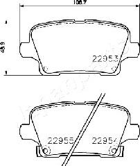 Japanparts PP-0407AF - Гальмівні колодки, дискові гальма avtolavka.club