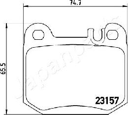 Japanparts PP-0519AF - Гальмівні колодки, дискові гальма avtolavka.club