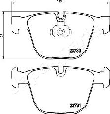 Japanparts PP-0109AF - Гальмівні колодки, дискові гальма avtolavka.club