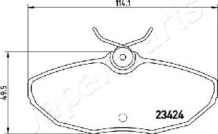 Japanparts PP-0310AF - Гальмівні колодки, дискові гальма avtolavka.club