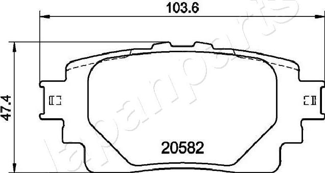 Japanparts PP-264AF - Гальмівні колодки, дискові гальма avtolavka.club