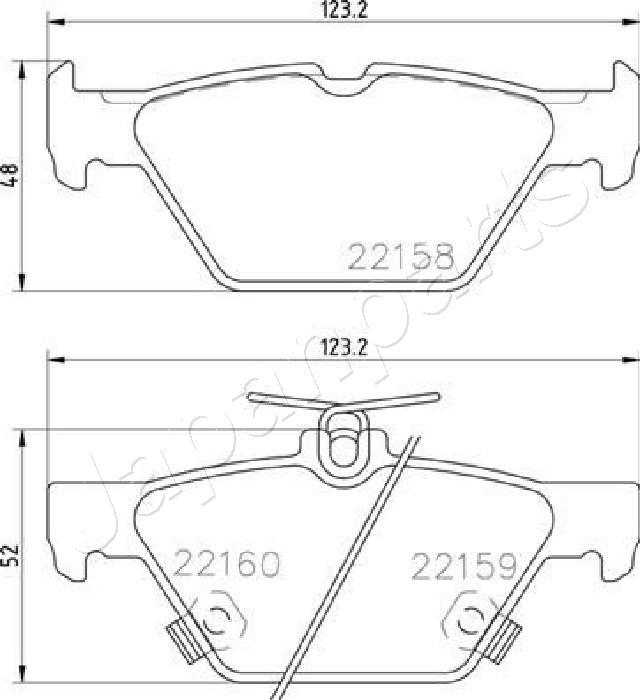 Japanparts PP-706AF - Гальмівні колодки, дискові гальма avtolavka.club