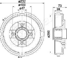 Japanparts TA-0401 - Гальмівний барабан avtolavka.club