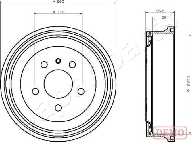 Japanparts TA-0413C - Гальмівний барабан avtolavka.club